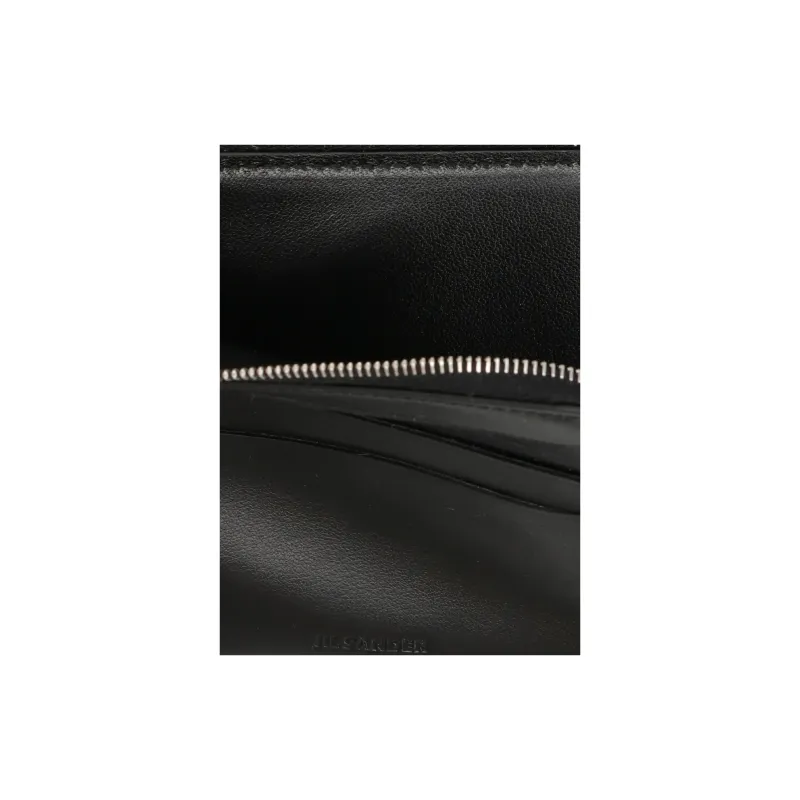 JIL SANDER Calfskin Wallet Men's Black-2
