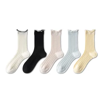AUGUST Mid Calf Socks Women's 5 Pack Mixed Color