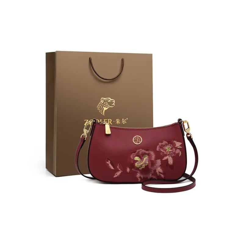 ZOOLER Cow Leather Crossbody Bags Trumpets Women's Elegant White/Cream White/Imperial Red/Royal Blue-8