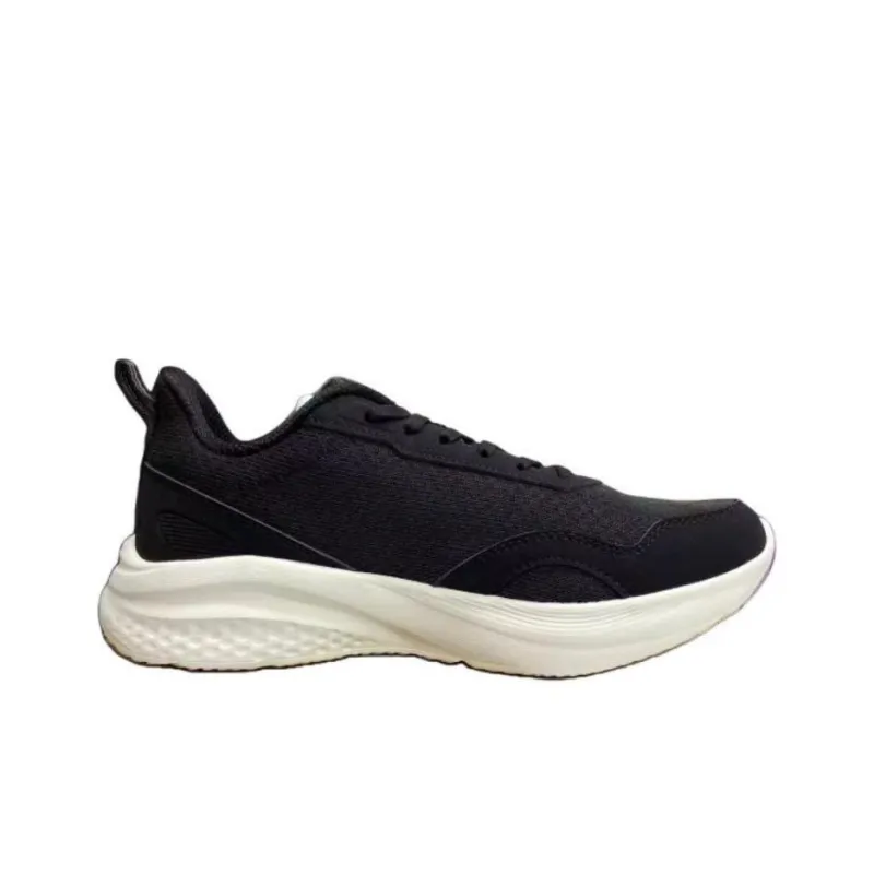 Erke Cushioning Wear Resistant Low Top Training Shoes Men's Black Silver-1