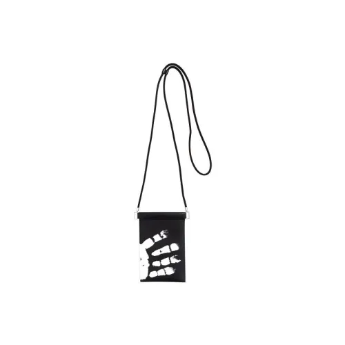 Maison Margiela Cow Leather Cell Phone Pouch Unisex Black & White