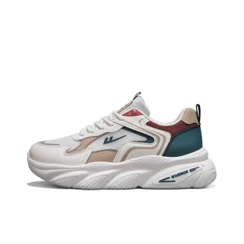 WARRIOR Chunky Sneakers Men Low Top Red/Brown