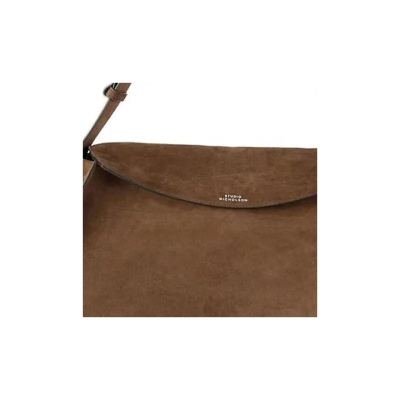 STUDIO NICHOLSON Suede Shoulder Bag Women's Brown-3