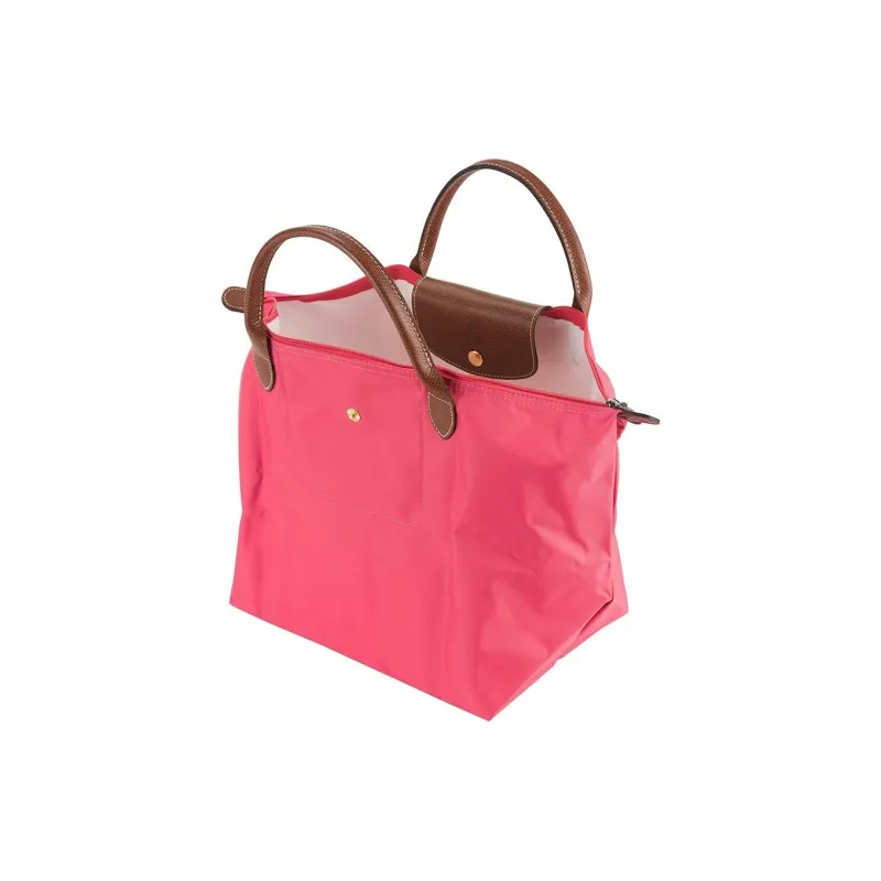 LONGCHAMP Le Pliage Polyamide Canvas With Leather Trim Dumpling Bag Handbags Medium Size Women's Pink-4