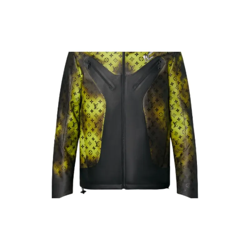 LOUIS VUITTON New Quarterly Products Of LV Leather Jackets Men Yellow Black-3
