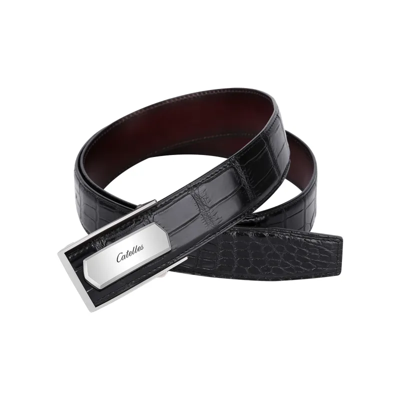 CATELLES Crocodile Leather Leather Belts Men's 3.5cm/3.8cm-2