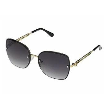 GUESS Metal Irregular Shape Sunglasses Women's Gold
