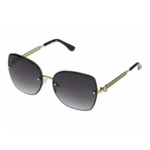 GUESS Metal Irregular Shape Sunglasses Women's Gold