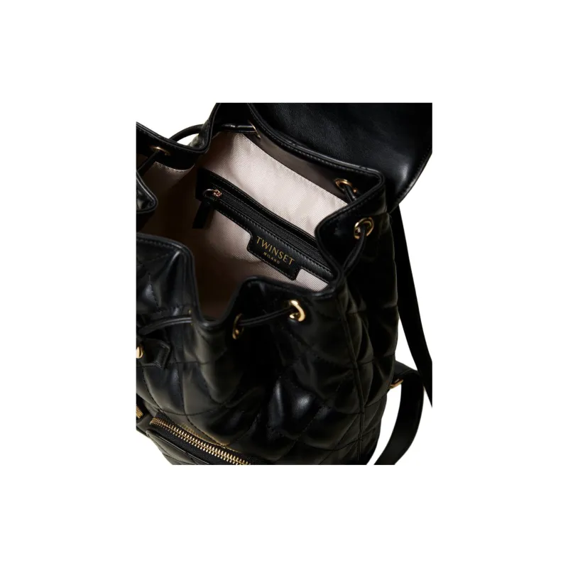 TWINSET MILANO Polyurethane Backpack Women's Black-3