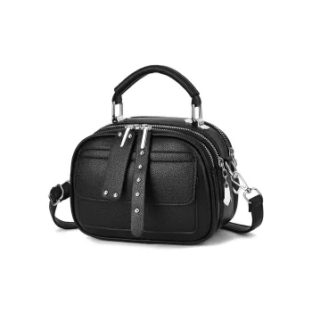 SURELAPTOP PU Crossbody One Shoulder Handbags Regular Women's Black/White/Khaki/Gray