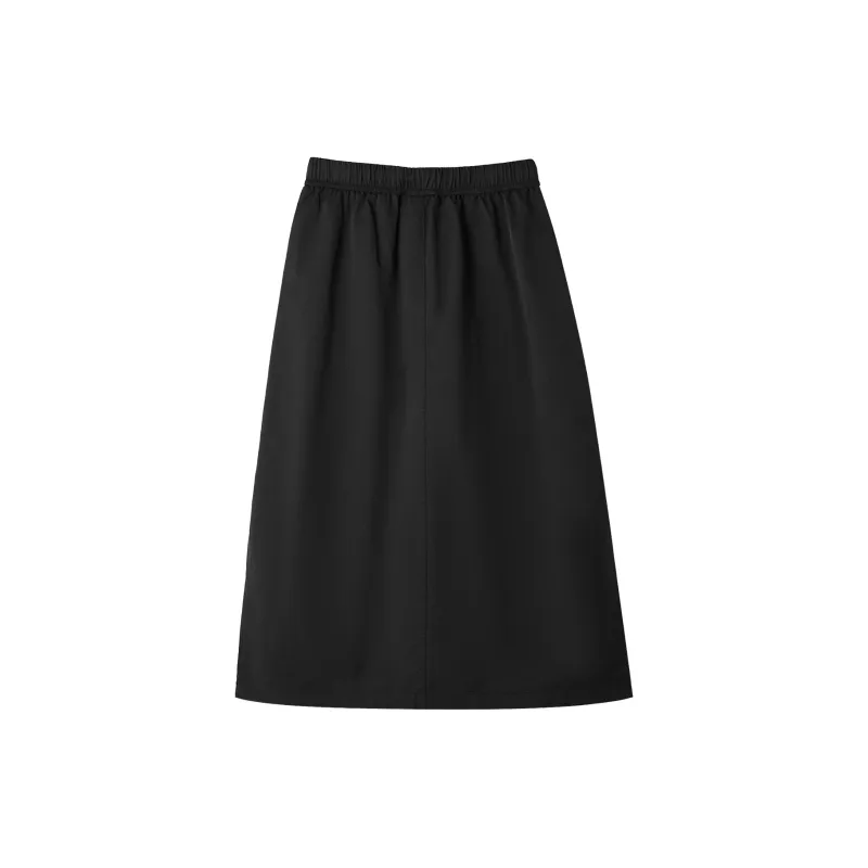 HLA Casual Long Skirts Women's Black-1