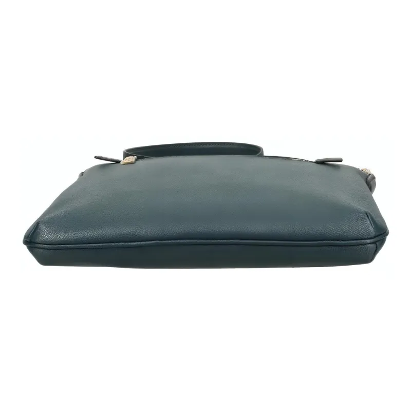 COACH Rowan Glossy Pebbled Leather Boston Bag Shoulder Bag Crossbody Bag Medium Size Women's Peacock Green-4