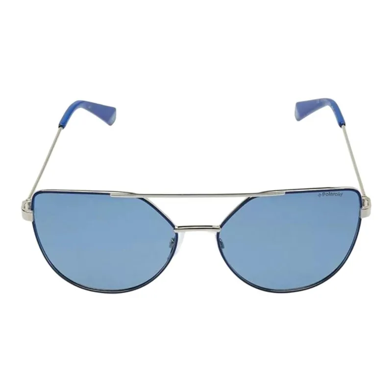 Polaroid Metal Acetate Aviator Sunglasses Women's Blue-1