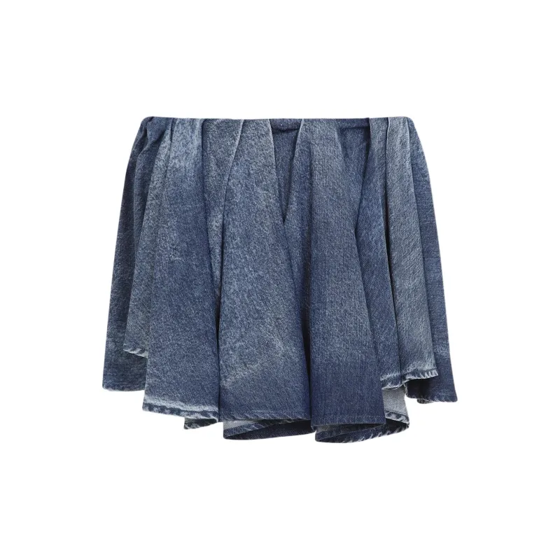 DIESEL De Ria Fsg Distressed Denim Miniskirt-1