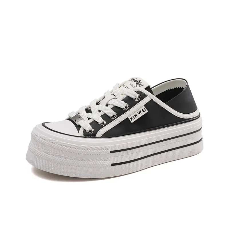 Jerden Smith Anti Slip And Wear Resistant Height Increasing Low Top Skateboard Shoes Women's-4