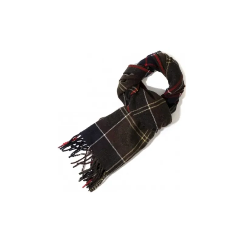 BARBOUR Acrylic Knit Scarves Unisex Multicolor-1