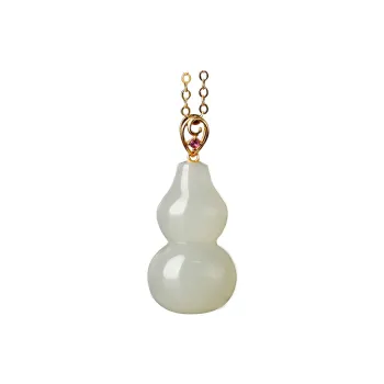 Jade Said Karat Gold Hetian Jade Pendants Women's White Jade