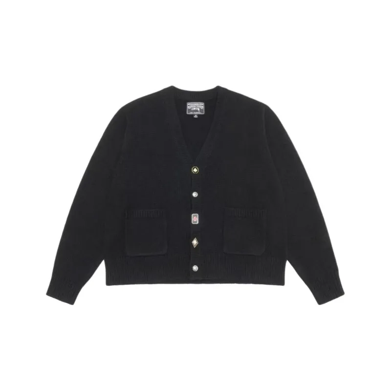 Denim Tears X Stussy Playing Card Suits Cardigan-0