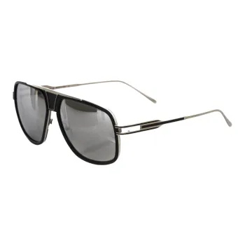 Frankie Morello Metal Irregular Shape Sunglasses Men's Black