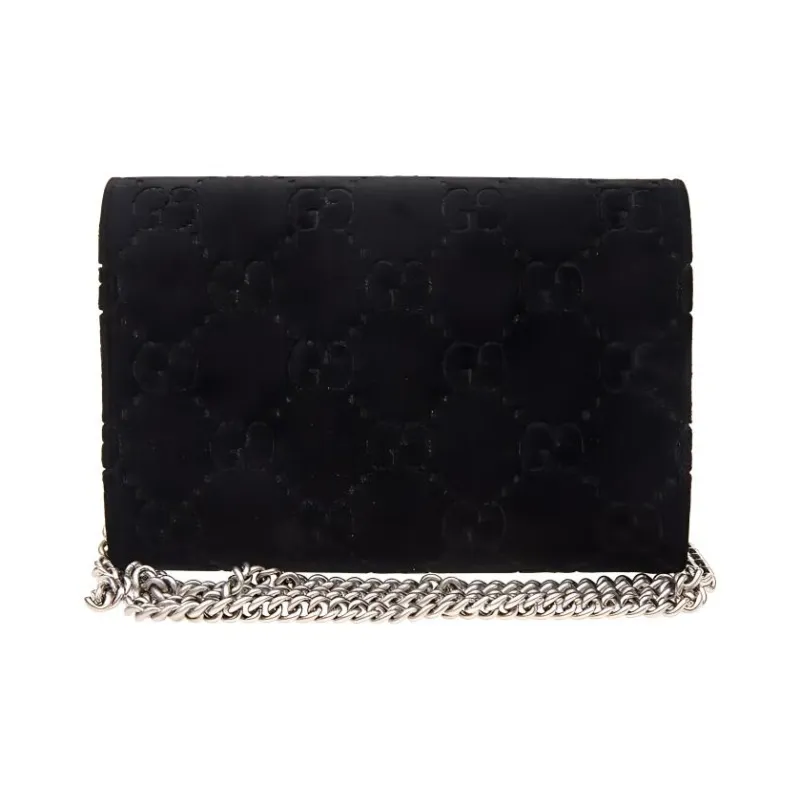 GUCCI Dionysus Velvet Crossbody Bag Women's Black-1