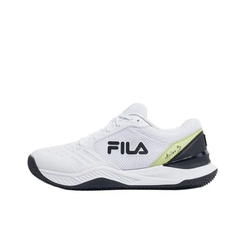 FILA Exilus 3 Anti-Slip Wear-Resistant Low-Top Tennis Shoes Unisex White Black