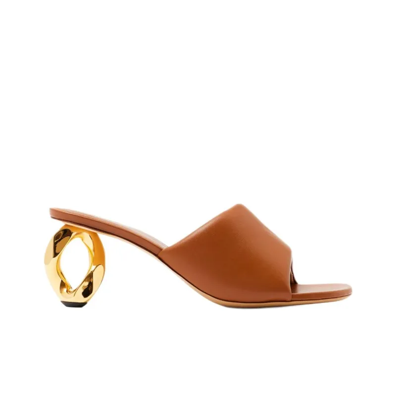 JW Anderson 80mm Chain heel Leather Sandals Women's-1