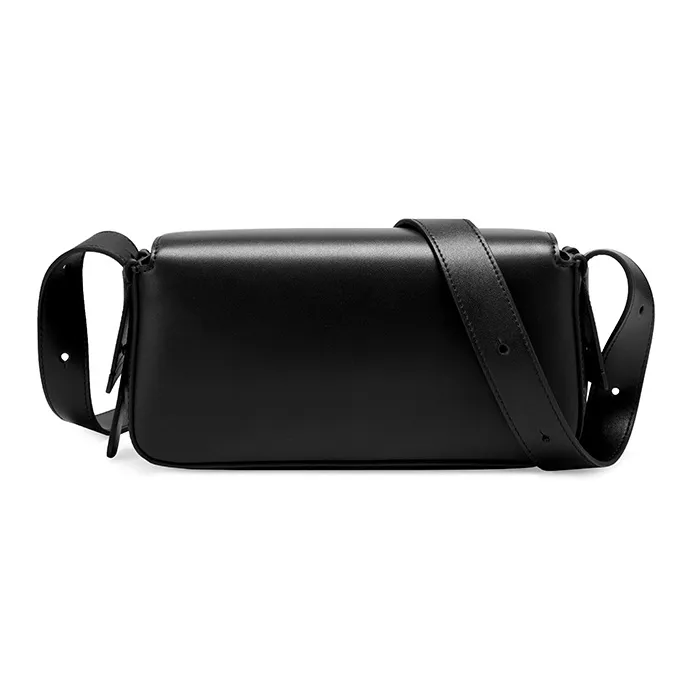 PIERRE CARDIN Cow Leather Shoulder Bag, Box Bag, Shoulder Bag Women's Black/Brown-2