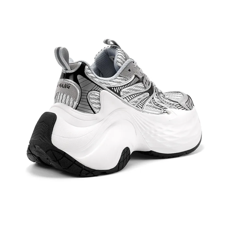 BASLS Wheel Lights Collection Breathable Low Top 8cm Platform Chunky Sneakers Unisex-4