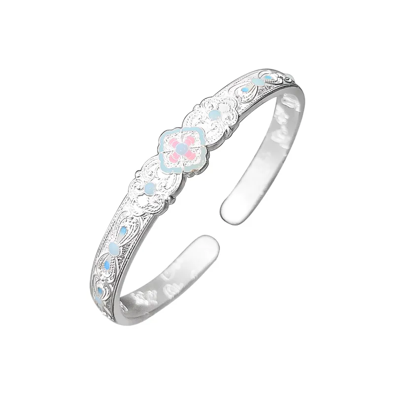 VXSAX 999 Fine Silver Bangles Women's Silver-0