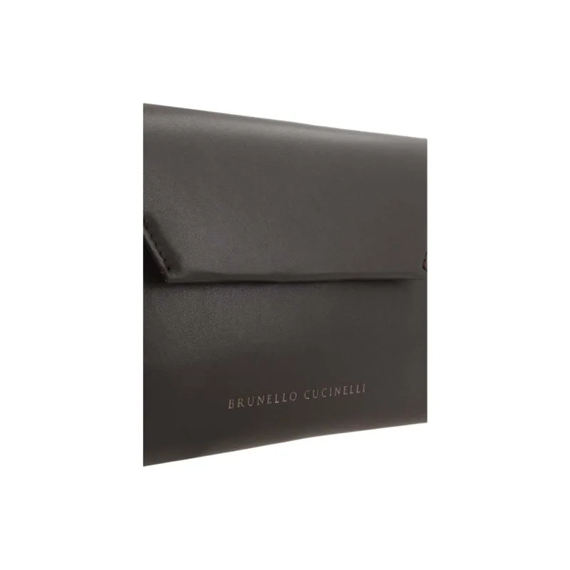 Brunello Cucinelli Duo Foldover Top Clutch Bag-3