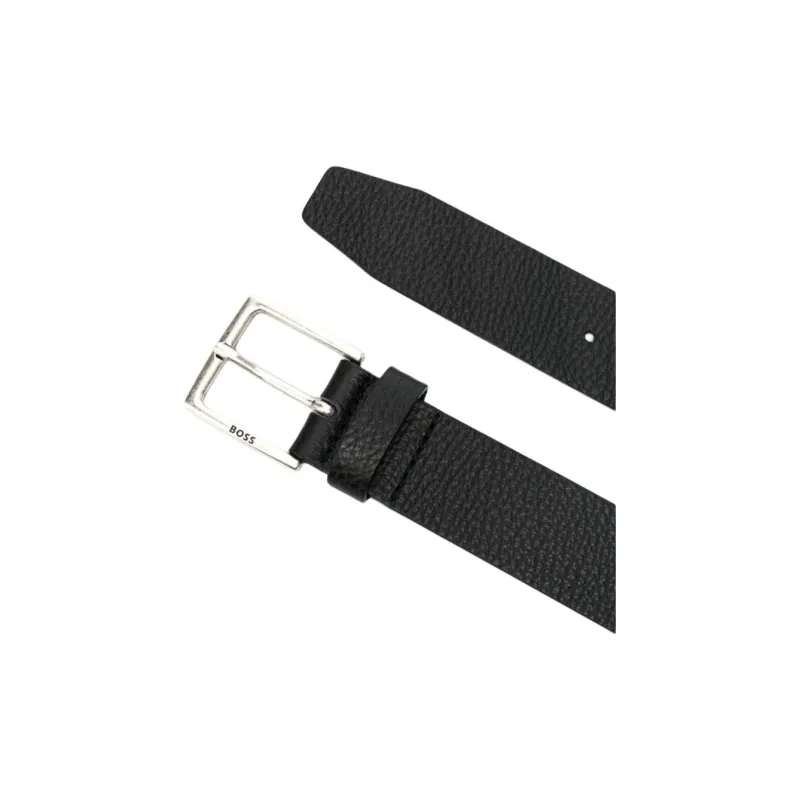 HUGO BOSS Engraved logo Leather Belt-4