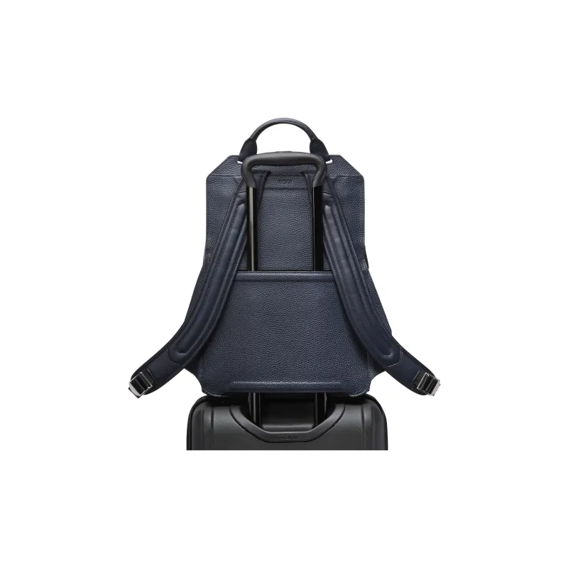 TUMI Leather Backpack Men's Dark Blue-3