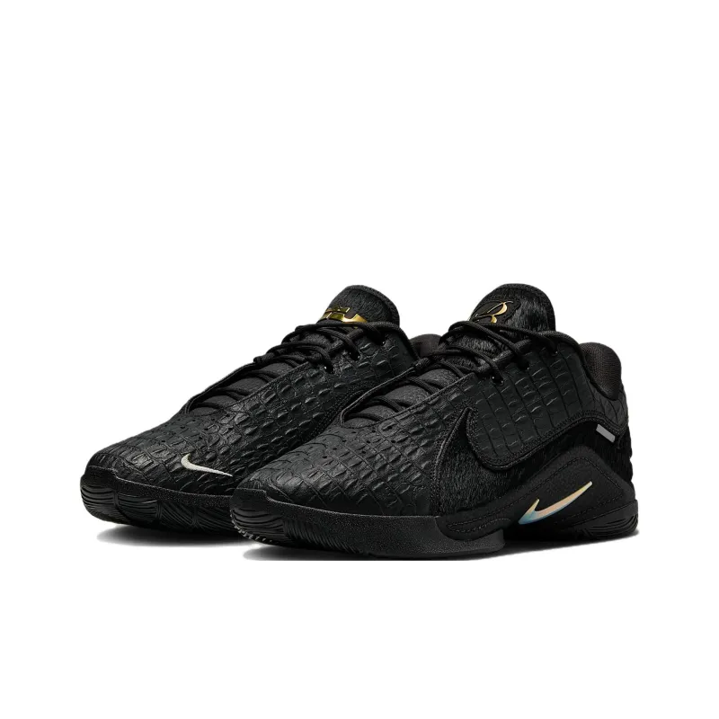 Nike LeBron 22 Anti-Slip Wear-Resistant Low-Top Basketball Shoes Men's Black-2