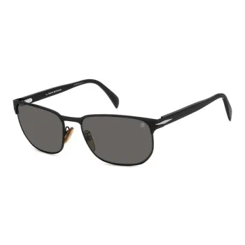 David Beckham Metal Irregular Shape Sunglasses Men's Black