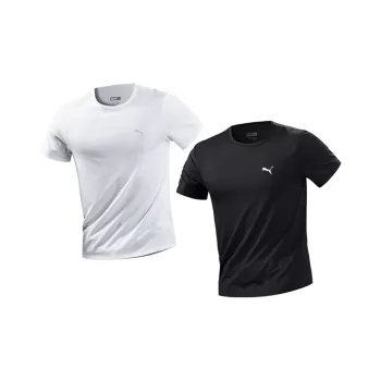 PUMA Undershirt Unisex 2 Pack White+Black, Includes Gift Box Set