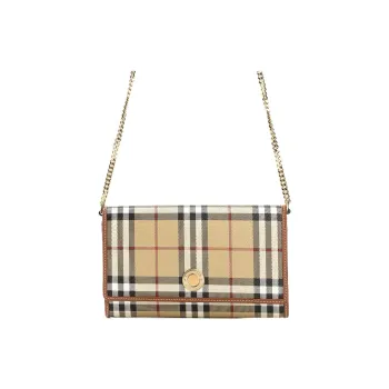 Burberry Polyurethane Crossbody Bag Shoulder Bag Regular Women's Gold
