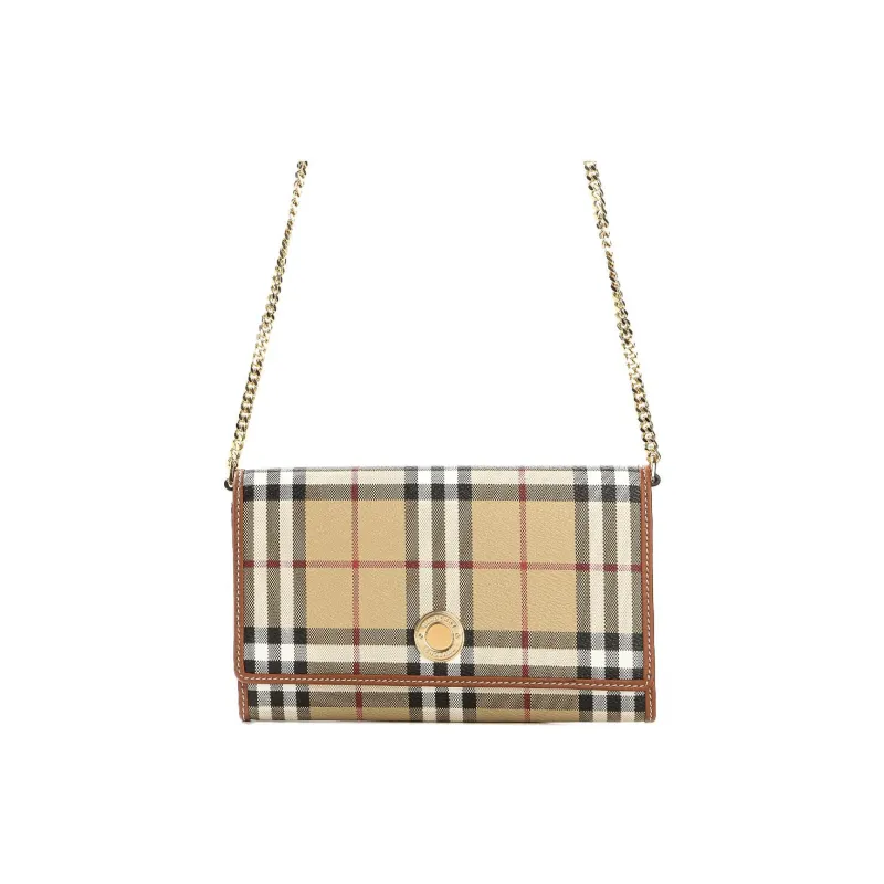 Burberry Polyurethane Crossbody Bag Shoulder Bag Regular Women's Gold-0