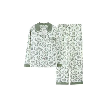 Pretty Lady Pajama Set Women's White Green
