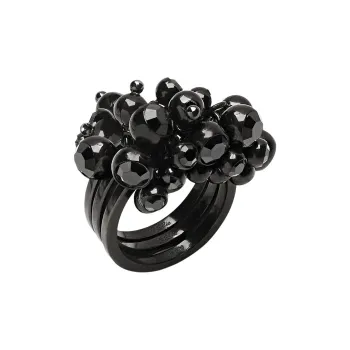 Folli Follie Stainless Steel Rings Women's Black