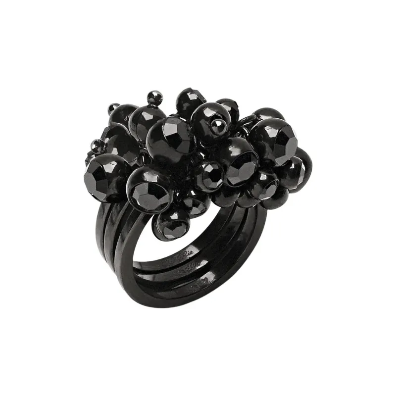 Folli Follie Stainless Steel Rings Women's Black-0
