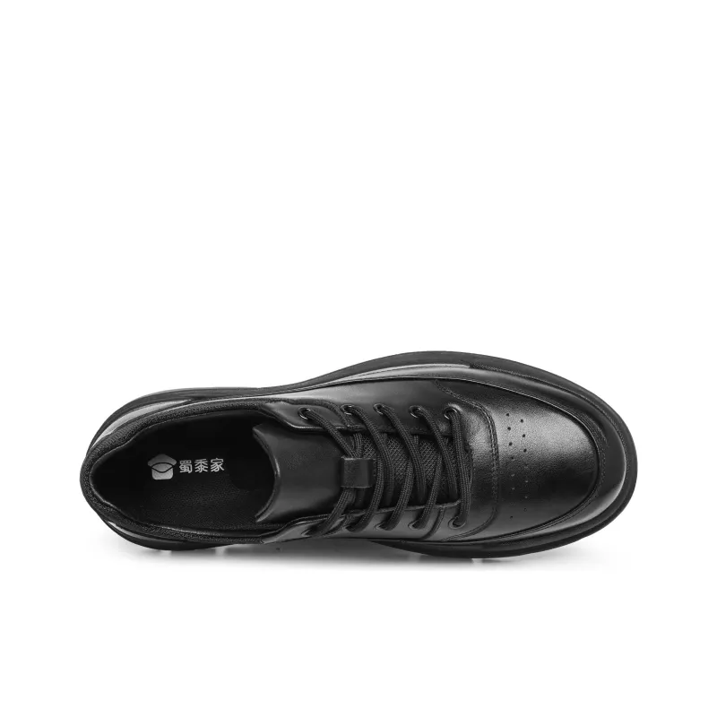 Shu Family Anti-Slip Wear-Resistant Low-Top Casual Shoes Men's Black-2