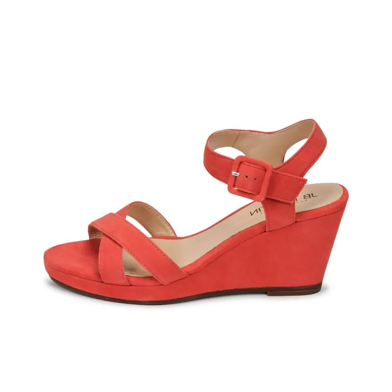 JB MARTIN Querida Strap Sandals 5cm Women's Orange Red-0