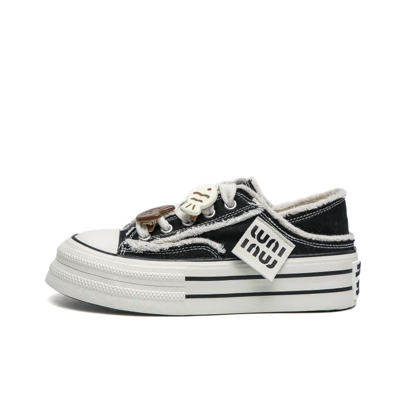 Alan Vincent Slip-Resistant Breathable Height Increasing Low-Top Canvas Shoes Women's-4