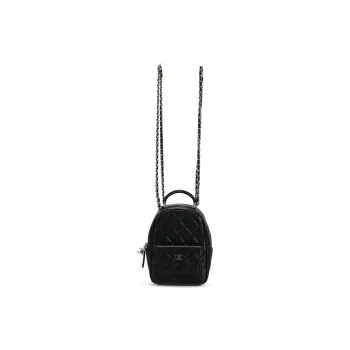 CHANEL Grain Cow Leather Backpack Mini Women's Black