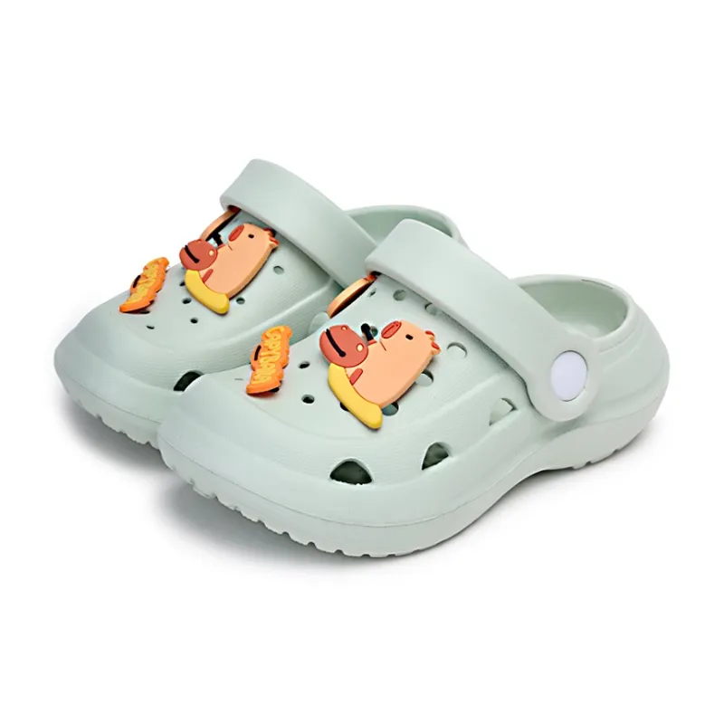 XMISTUO Cartoon Kids Clogs Summer Slip Resistant Squashy And Bouncy Feeling EVA Platform Home Slippers-9