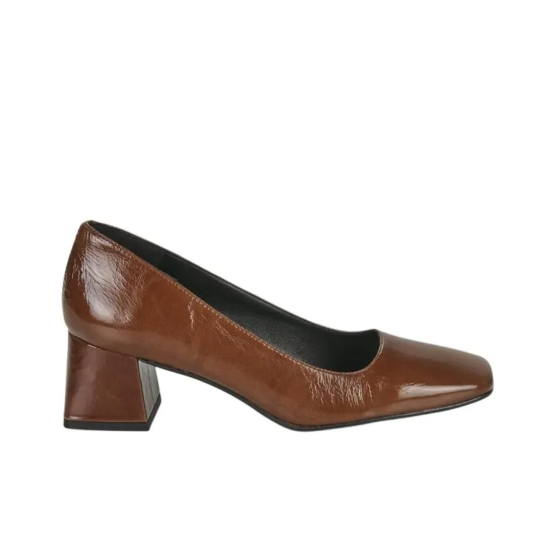 JB MARTIN Viva Spool Heel High Heels 6cm Women's Brown-1