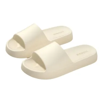 ECAC Summer Couple Home Squashy And Bouncy Feeling Slip Resistant Bathroom Bathing Slippers