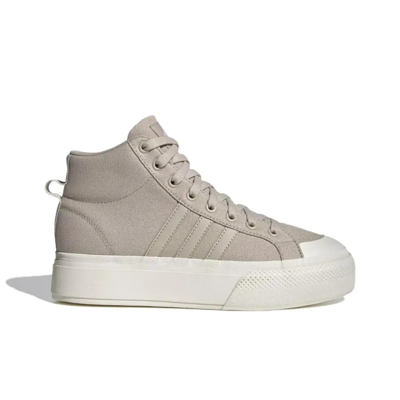 Adidas BRAVADA 2.0 Anti Slip Wear Resistant Mid Top Skateboard Shoes Women's Beige-1