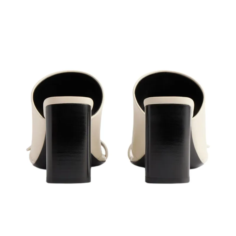 Balenciaga Bel Air Slide Slippers 8cm Women's Ecru-5