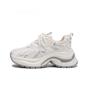 WOOS BOBO Breathable Lightweight Height Increasing Low Top Chunky Sneakers Women's